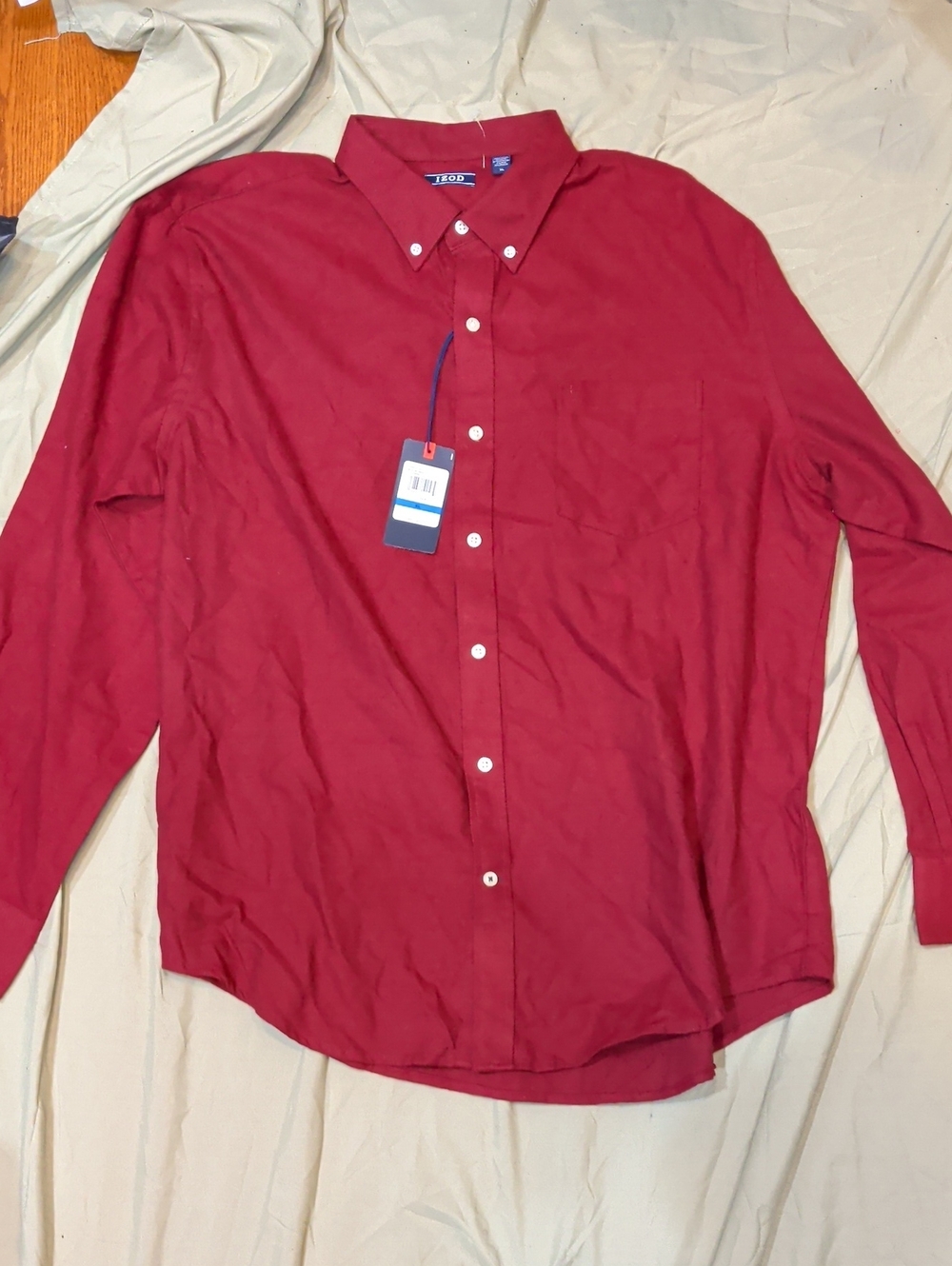 Izod Men's Button-Down Shirt - Burgundy